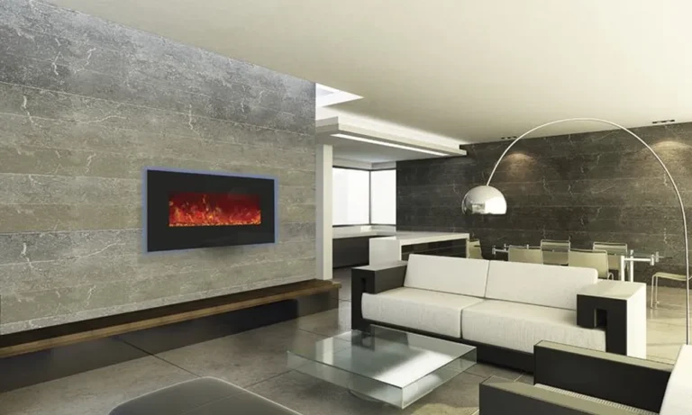 How high should an electric fireplace be from the floor?